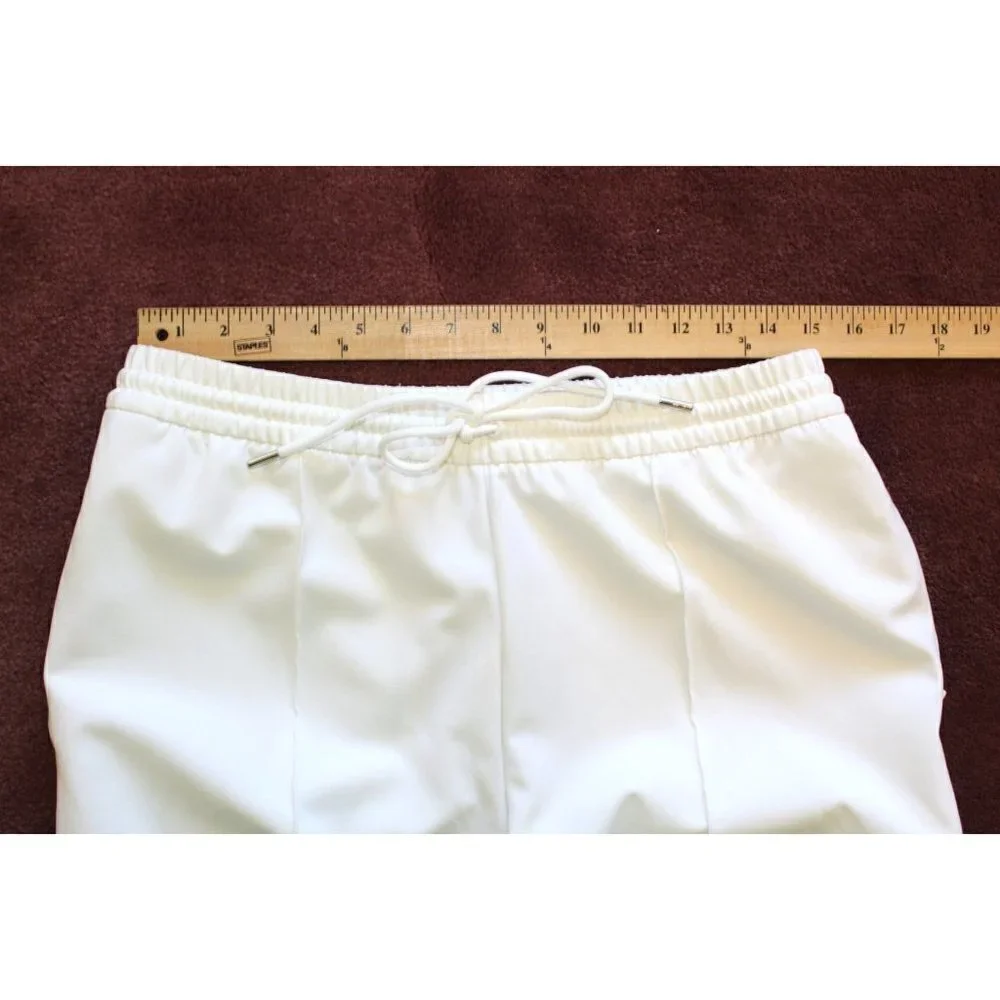 Athleta Endeavor Wide Leg white Women Pant Size 12 Drawstring elastic waist - Picture 3 of 12